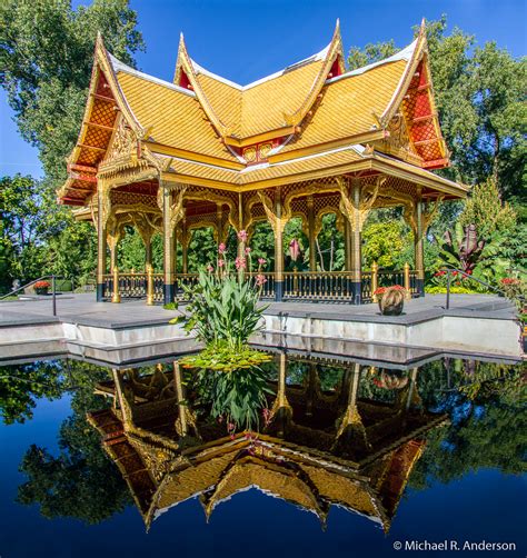 Thai pavilion - The estimated value of the Pavilion is $1.5 to 2 million; There are no endangered woods or materials used in the pavilion; The gift of the pavilion was approved by Thailand's royal family, therefore, it bears the Royal seal of the Thai Crown; The pavilion is only one of four located outside of Thailand. The others are in Germany, Norway, and Hawaii 